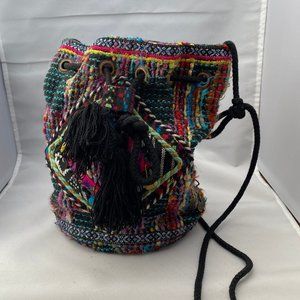 COPY - Multicolor Billabong Woven Bucket Bag Purse